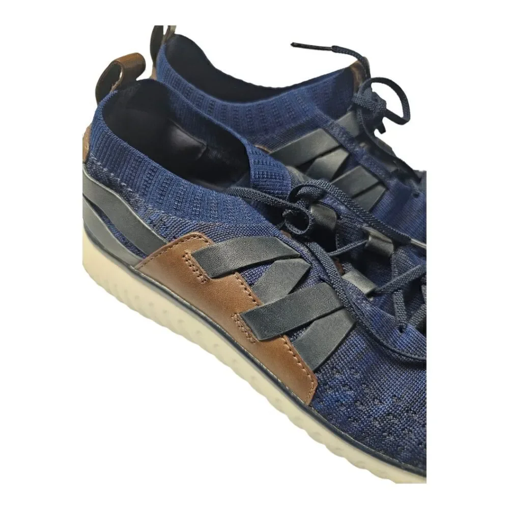 COLE HAAN Grand Motion Stitchlite Woven Sneaker Blue Black Brown -‎ Size 11